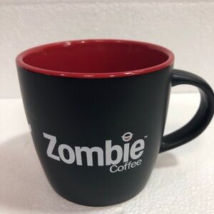 ZOMBIE COFFEE BLACK AND RED MUG